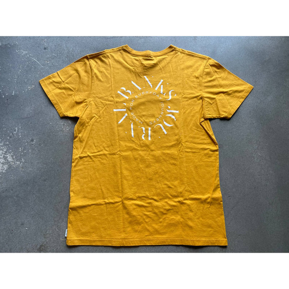 Banks Journal Sphere Classic Tee Mens Small Saffron Yellow 100% Organic NWT - Picture 7 of 8